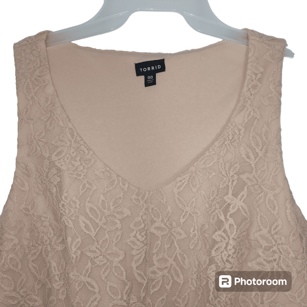 Women's Torrid Pink Lace Dress Size 00 - Picture 5 of 8